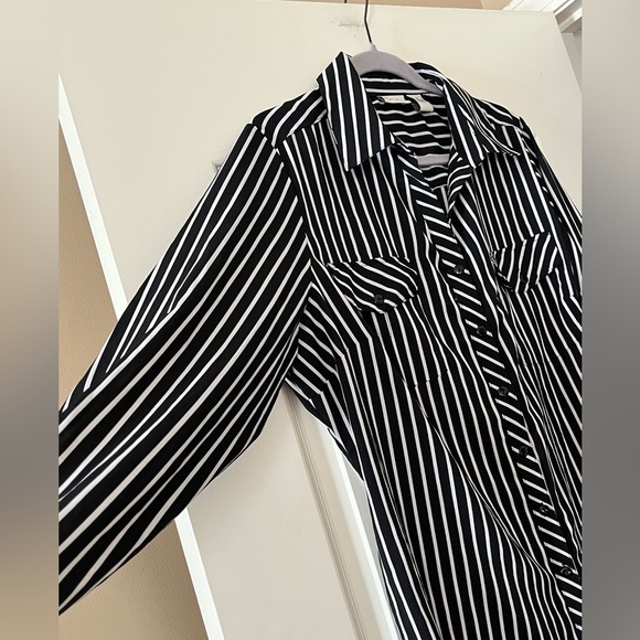 NWT Kim Rogers Button Down Striped Blouse Women’s Size 2X - Picture 9 of 16